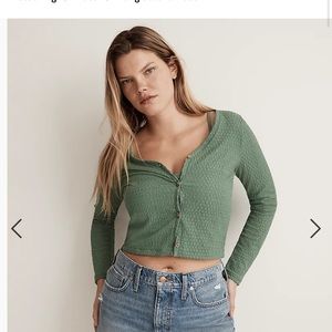 Madewell NWT Crinkled Cardigan, size S